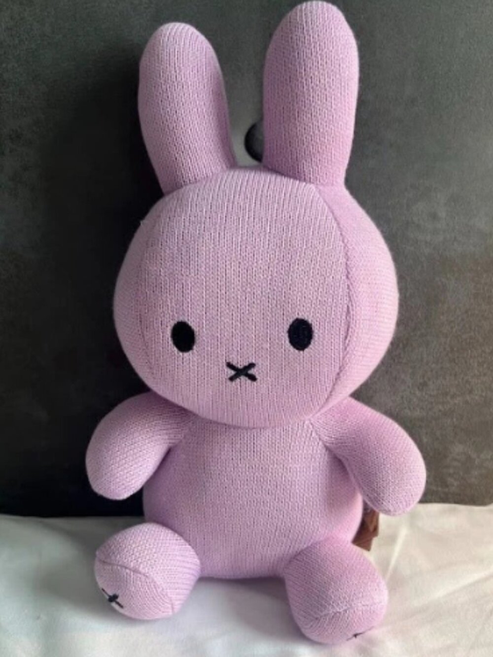 NEW Adorable Sitting Nijntje MIFFY 12” Lilac Knit Plush Doll * Holland